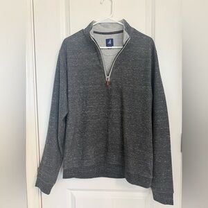 Men's Johnnie O Sully Golf 1/4 Quarter Zip Pullover - size M - Heather/Black